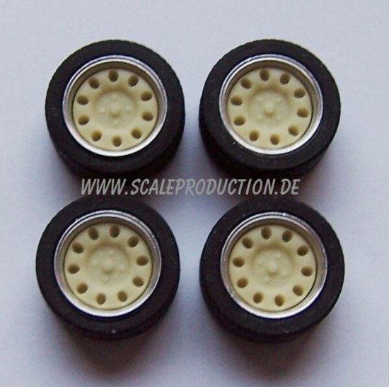 1/24 Mattig 13" Wheel Rings and Inserts Set (4 Wheel Rings + 4 Wheel Inserts)