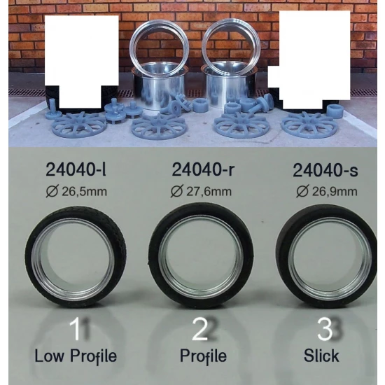 1/24 19" SporTec Mono10 Wheels with Regular Profile Tyres