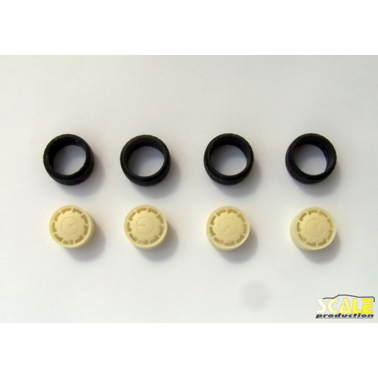 1/24 Pirelli 15" Wheels and Tyres Set (4 Wheels + 4 Tyres)
