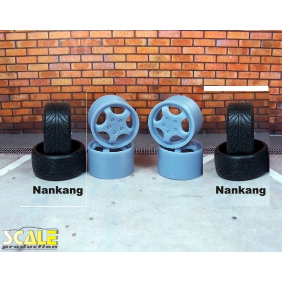 1/24 17" Cup Wheels w/Nankang Tyres
