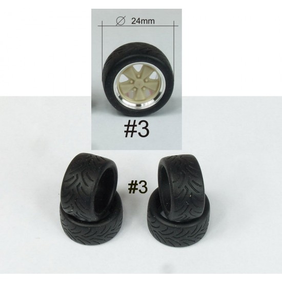 1/24 16" Fuchs Wheel Rings, Inserts and Tyres Set (4pcs) #3