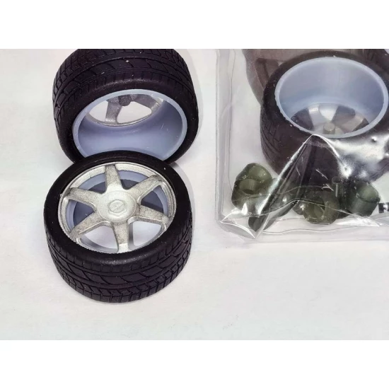 1/24 1/25 18" Rotiform Six Wheels #2 with Toyo R888 Tyres