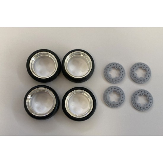 1/24 17" Rotiform 356 Wheels with Nankang Tyres #1 (2 narrow, 2 wide) without Brake-Drum