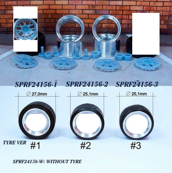 1/24 1/25 18" BBS LM-R Wheels #3 w/Nankang Tyres