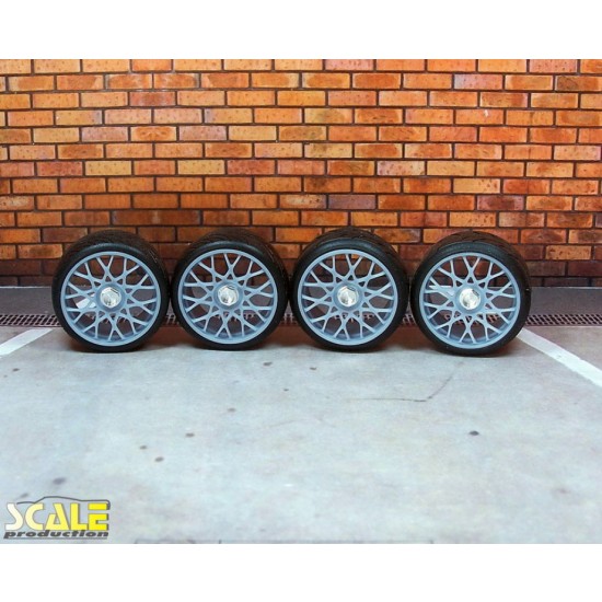 1/24 1/25 18" Rotiform BLQ C Wheels #2 with Nankang Tyres