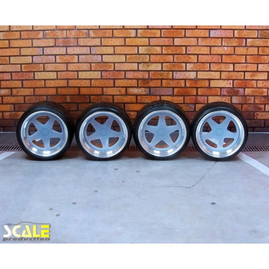 1/24 1/25 18 OZ Futura Wheels #3 w/Nankang Tyres