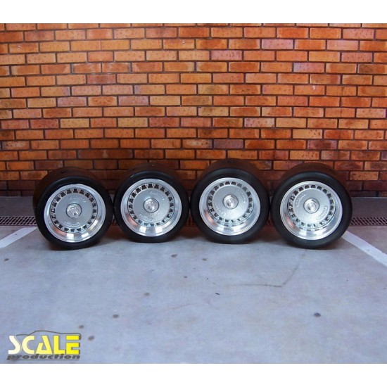 1/24 1/25 16" Ronal Racing Wheels with Slick Tyres