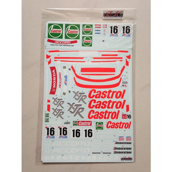 1/24 Honda Castrol Accord JTCC Decal Set Decal