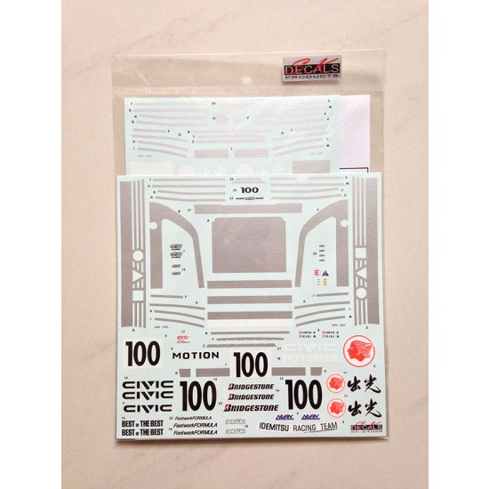 1/24 Honda Civic EF3 Gr.A JTC 89 Idemitsu Motion Decal