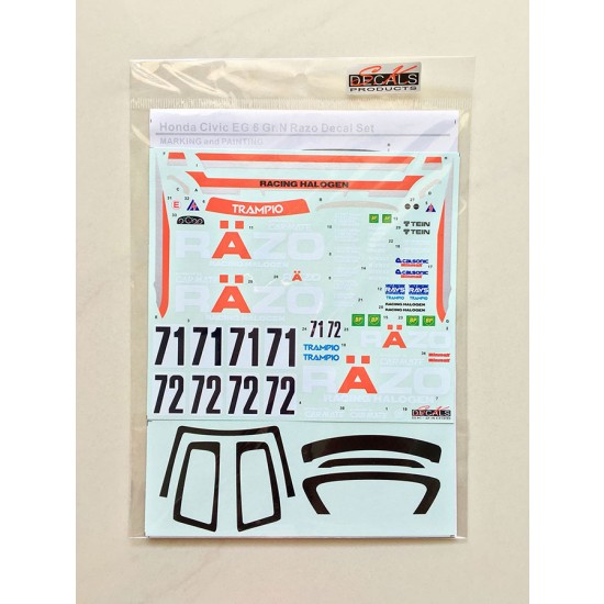 1/24 Honda Civic EG6 Razo Trampio Decal