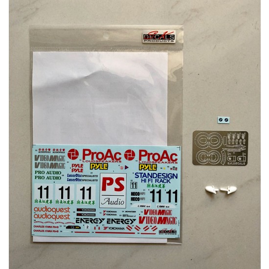 1/24 BMW M3 E30 Macau Guia 93 Winner C. Kwan Decal with Resin Mirror and PE