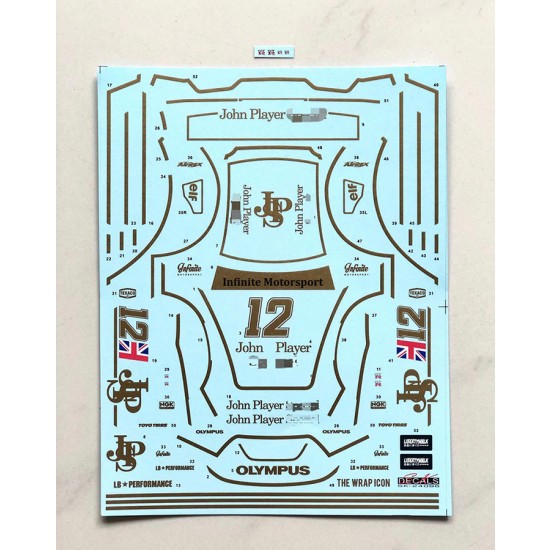 1/24 LB-WORKS NISSAN GT-R R35 type 2 JPS Style Decal