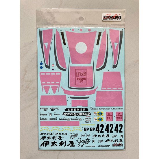1/24 Porsche 935 K3 Le Mans 80 Team Gozzy Kremer Racing Decal