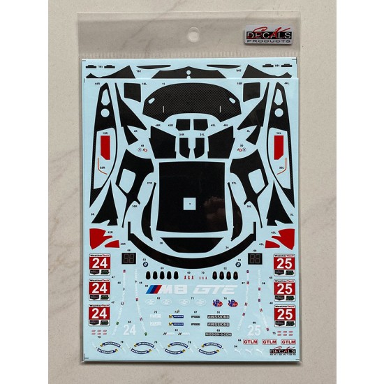 1/24 BMW M8 GTE SCC Daytona 24H 2018 BMW Team RLL Test Car Full Carbon Decal