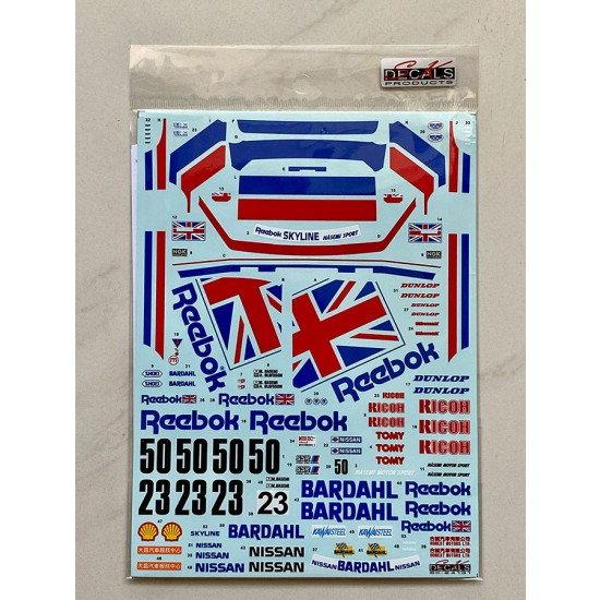 1/24 Nissan Skyline GTS-R Gr.A JTC InterTec 1989 Hasemi Motorsport Decal