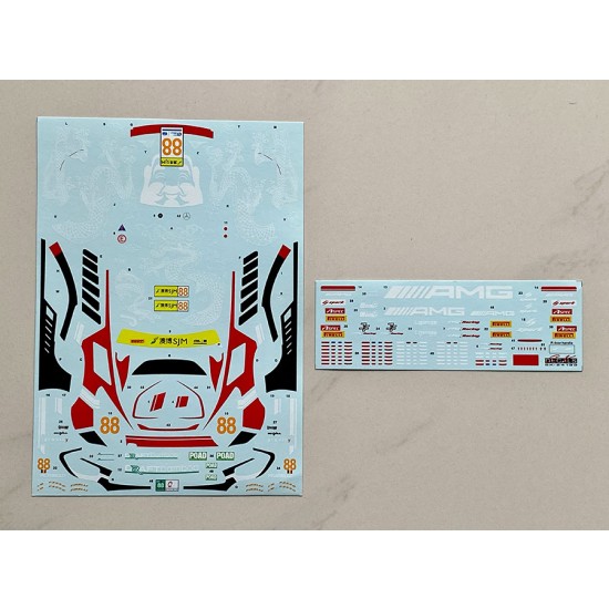 1/24 Mercedes AMG GT3 FIA GT WC Macau 19 Team Craft-Bamboo Racing #88 Decal