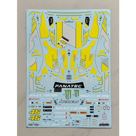 1/24 Audi R8 LMS evo II GT3 GT WC Europe Endurance Cup 2022 Team WRT #46 Decal