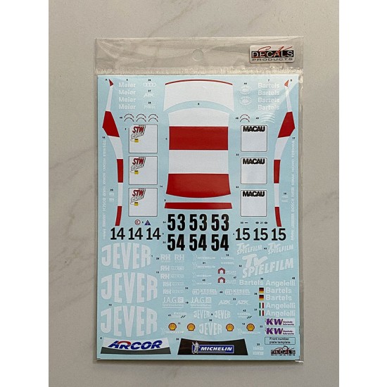 1/24 Audi A4 Quattro Super Tourenwagen Cup 1999 Jever AZK Phoenix Decal