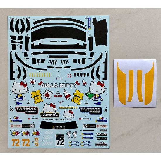 1/24 Audi R8 LMS evo II GT3 Macau GT Cup 2022 Uno Racing Team Decal