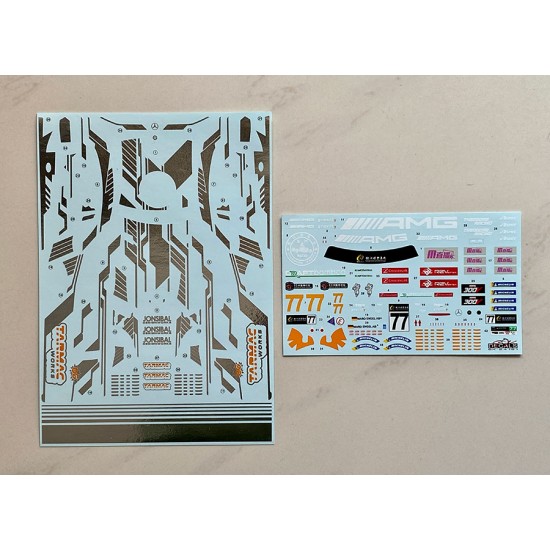 1/24 Mercedes AMG GT Evo Macau GT Cup 22 Craft-Bamboo Racing #77 Chrome Decal