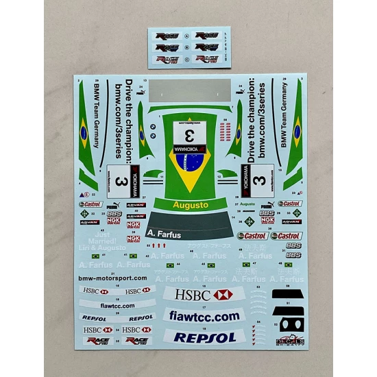 1/24 BMW 320si E90 WTCC 2008 BMW Team Germany #3 Decal