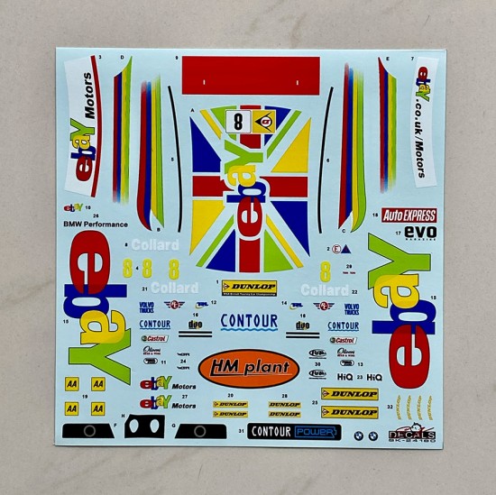1/24 BMW 320si E90 BTCC Knockhill GP 2012 eBay Motors Decal