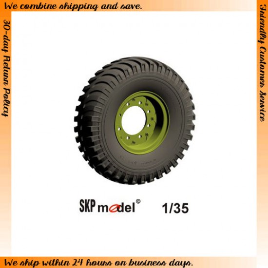 1/35 British Wheels 10.50 - 16 (5pcs) for WWII Austin, Bedford, Commer