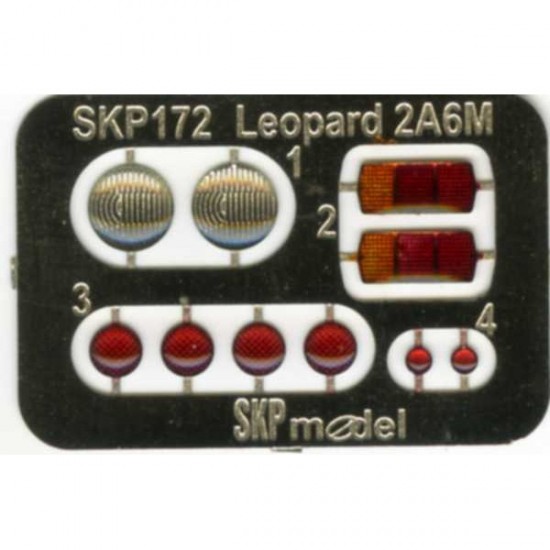 1/35 Leopard 2A6M Battle Tank Lenses and Taillights for Trumpeter kits