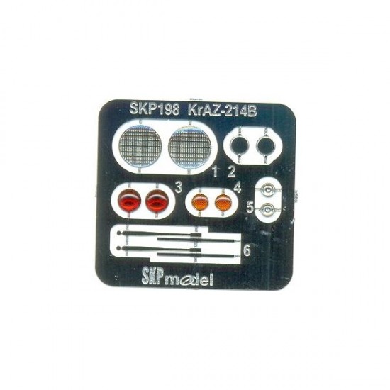 1/35 Soviet Medium Truck KrAZ-214B Lenses and Taillights for Roden kit