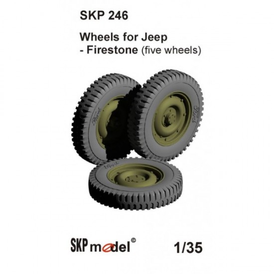 1/35 Jeep Firestone Wheels (5pcs) for Bronco kits