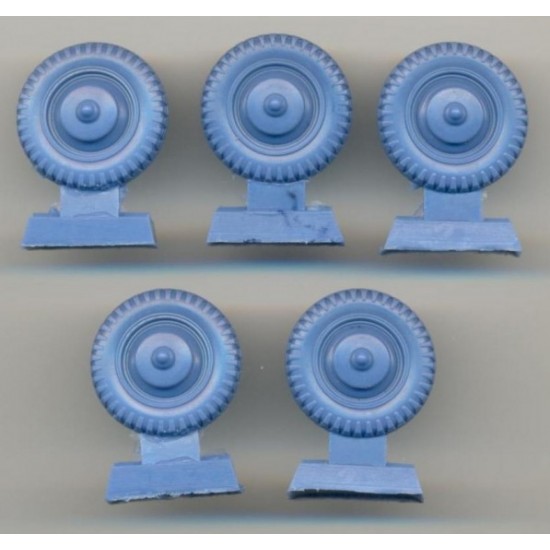 1/35 Front, Rear, Spare Wheels for Kubelwagen for Tamiya kit (5 wheels)