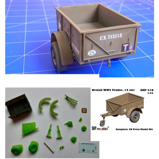 1/35 WWII British 15 CWT Trailer
