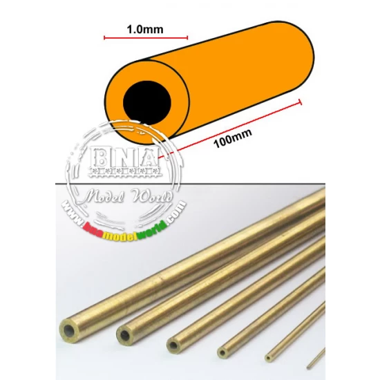 Brass Tube (Diameter: 1.0mm, Length: 100mm)