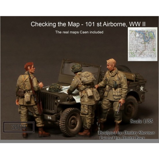 1/35 WWII 101st Airborne "Checking the Map" (3 figures+map)