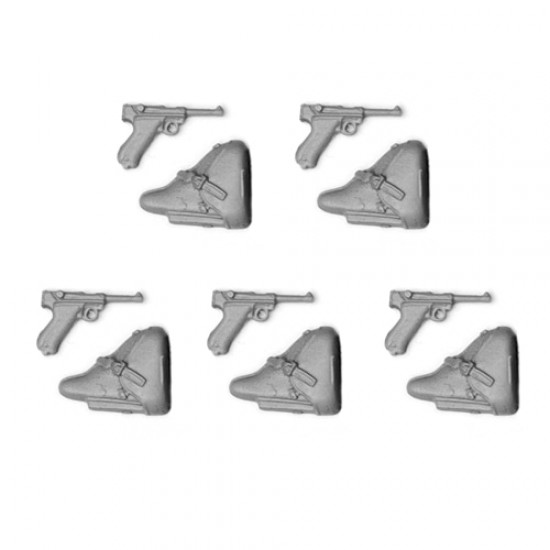 1/16 German P08 Luger & Holster (5pcs)