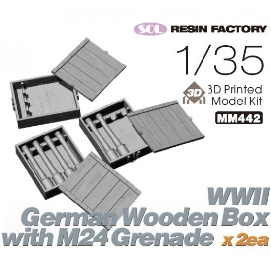 1/35 WWII German Wooden Box with M24 Grenade