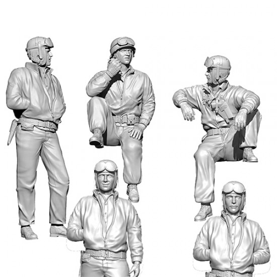 1/35 WWII US Army M4A3E8 Crew (3D printed kit)