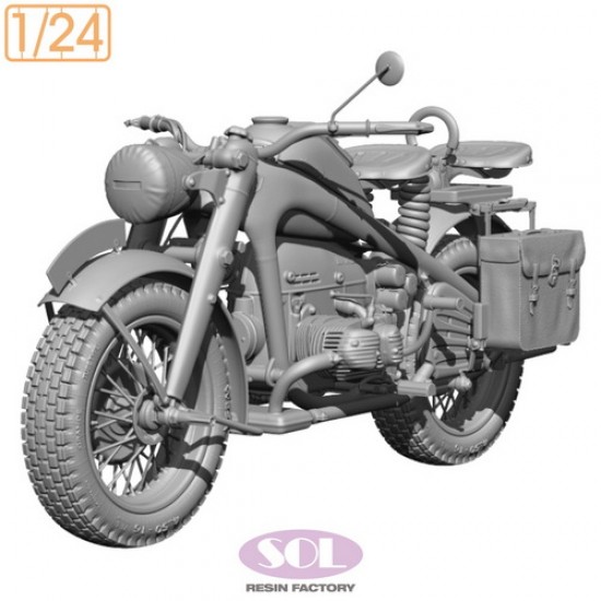 1/24 WWII German Motorcycle KS750