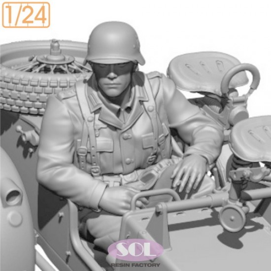 1/24 Officer for WWII German KS750 with Sidecar