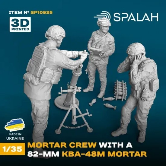 1/35 Ukrainian 82-mm KBA-48M Mortar with Crew