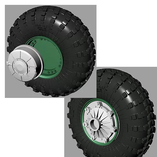 1/35 BTR-60PB Road Wheels w/Mid Hubs for Trumpeter Kits