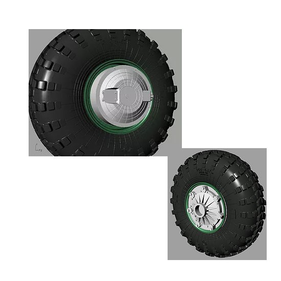 1/35 BTR-80 Road Wheels w/Open Hub for Trumpeter Kits