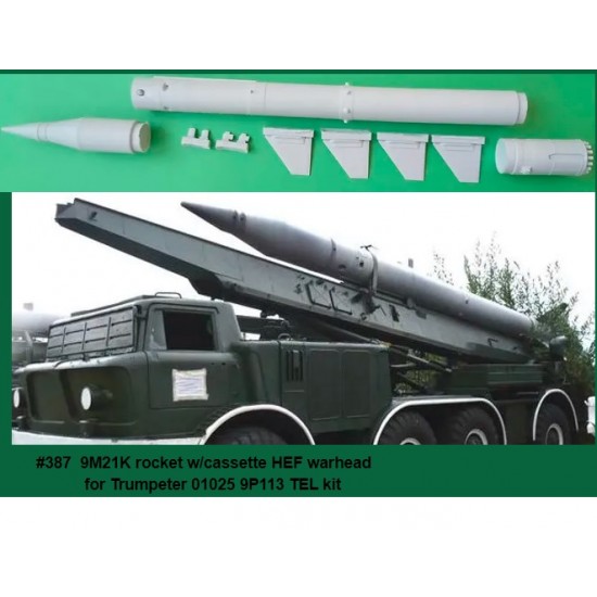 1/35 9M21K Rocket w/Cassette HEF Warhead for Trumpeter #01025 9P113 TEL
