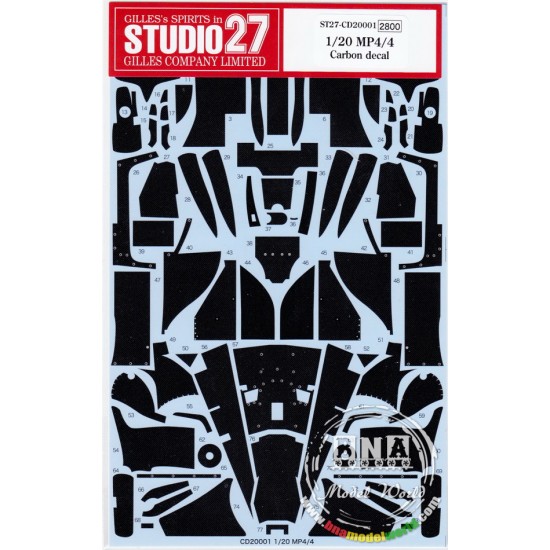 1/20 Carbon Decal for MP4/4 for Tamiya kits