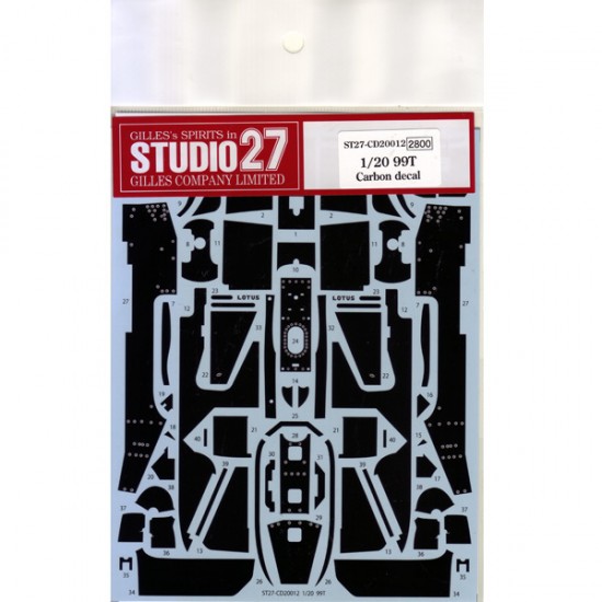 1/20 Lotus 99T Carbon Decal for Tamiya 20057 kit