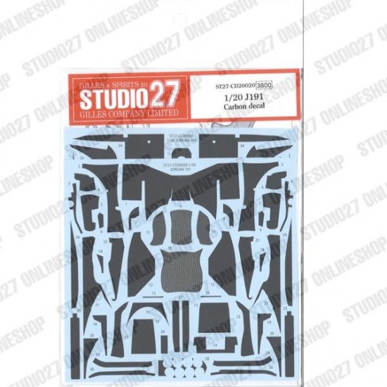 1/20 J191 Carbon Decal for Tamiya kits