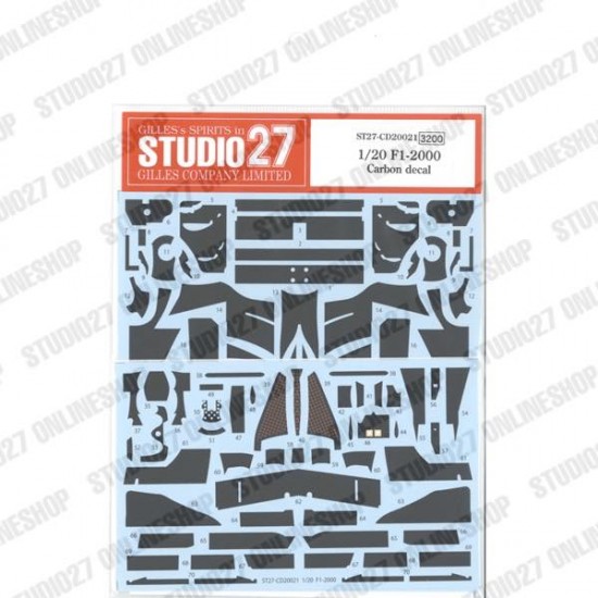 1/20 F1-2000 Carbon Decal for Tamiya kits
