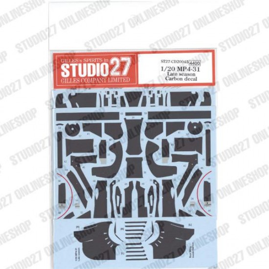 1/20 MP4-31 Late ver. Carbon Decal for EBBRO kits