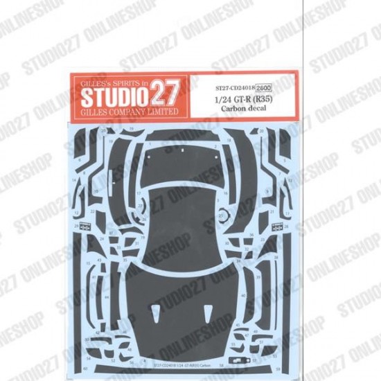 1/24 GT-R (R35) Carbon Decal for Tamiya #24300