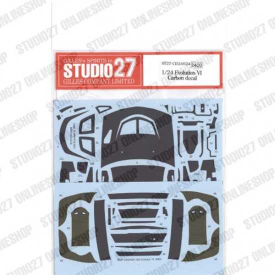 1/24 LANCER Evolution VI Carbon Decal for Tamiya kits